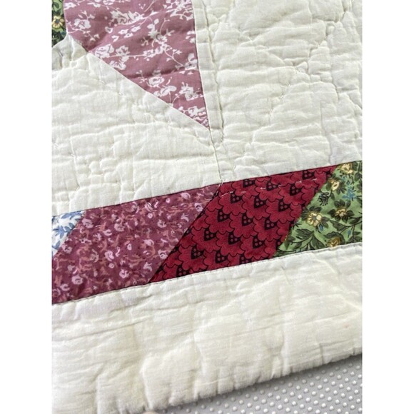 Pillow Sham Pillowcase Star Quilt Quilted Bed Bedding 100% Cotton 20x26 - Picture 4 of 12